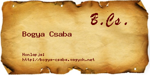 Bogya Csaba névjegykártya