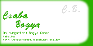 csaba bogya business card